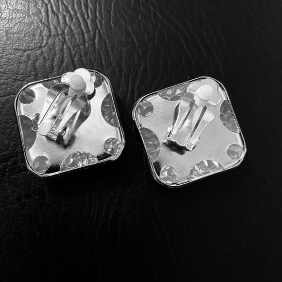 Jewelry Clip On Earrings Silver Textured New Poshmark